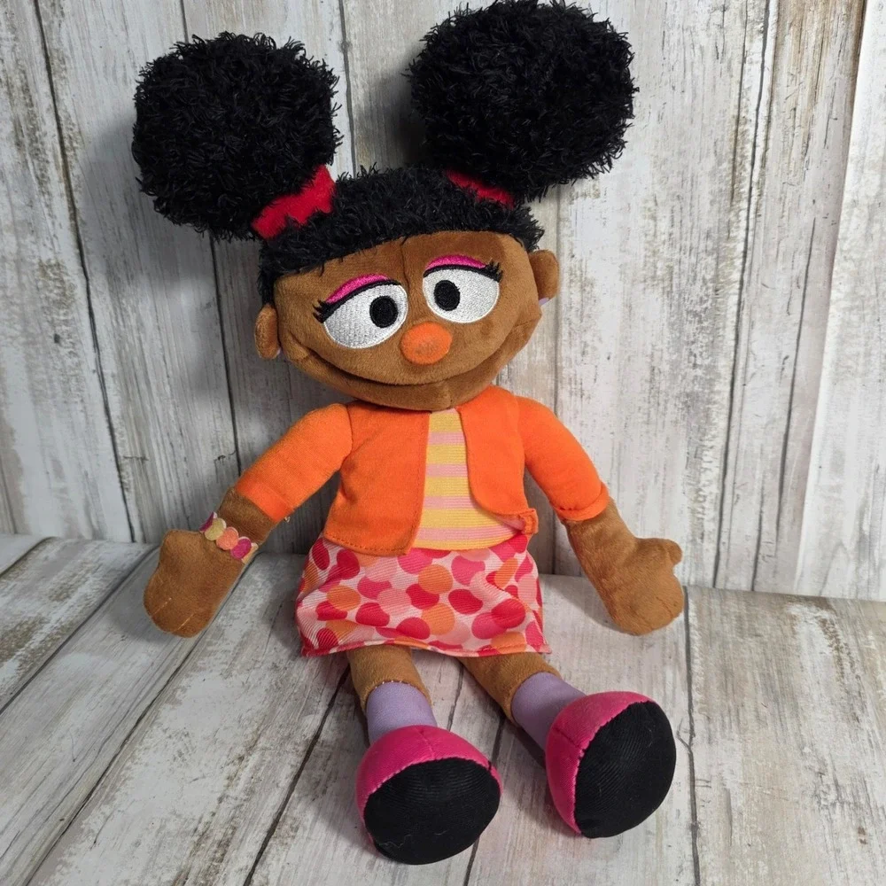 Sesame Street Gabrielle Plush Doll 13 Inch Just Play 2023 Orange Pink Outfit